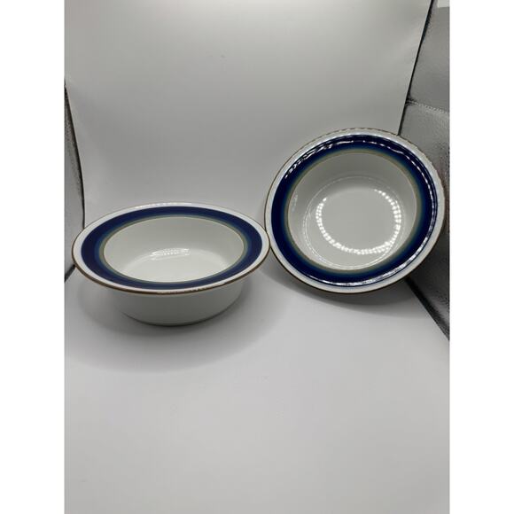 Porsgrund Norway Saga Set Of 2 Rimmed Fruit Dessert Sauce Bowls 5.7”‎ Excellent - Picture 3 of 13